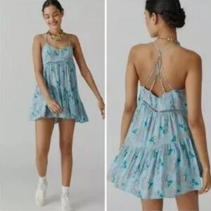 Urban Outfitters Georgia Tiered Lined Babydoll Mini Dress Size SP VGUC